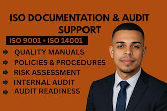 develop iso 9001, 14001, 45001, 27001 qms, ems, oh and s, and isms documents