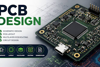 do pcb design, layout, multilayer pcb routing, circuit and schematic design