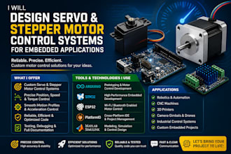design servo and stepper motor control systems for embedded applications service