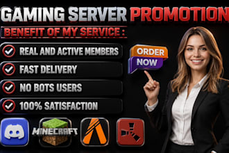 promote minecraft server promotion, dayz, rust, fivem, gaming server, discord ad