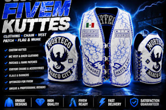 kuttes for fivem ped fivem chain fivem clothing fivem flag, vest, patch kuttes