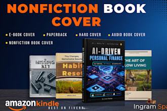 design a bulk modern kindle book cover, jacket cover, hard cover, paperback