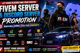 promote your discord server, fivem server and gaming community