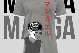 design custom anime t shirt and japanese manga t shirt