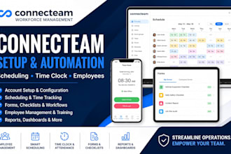set up connecteam scheduling time clock and employee management