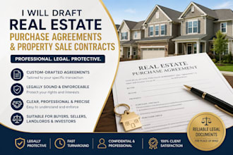 draft real estate purchase agreements and property sale contracts legal