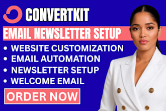 design kit newsletter kit landing page convertkit email sequence kit automation