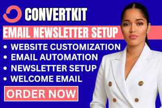 design kit newsletter kit landing page convertkit email sequence kit automation