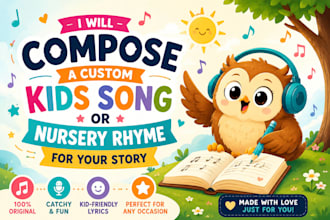 compose a custom kids song or nursery rhyme for your story