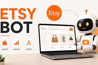create etsy bot, etsy automation, etsy scraper, etsy api bot, shopify amazon bot