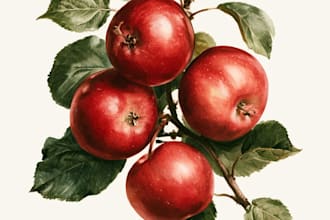 illustrate botanical and animal linocut illustration