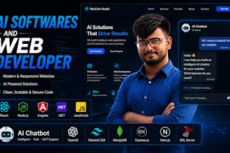 build ai website and software as full stack developer with ai integration