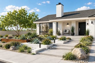 create backyard landscape design, front yard and garden design, 2d 3d