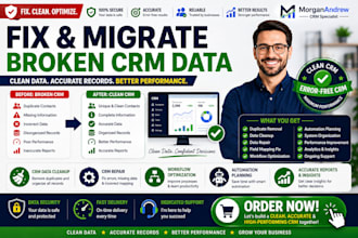fix and migrate broken CRM data into a clean system