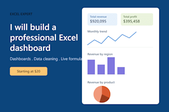 build a professional excel dashboard with charts and formulas