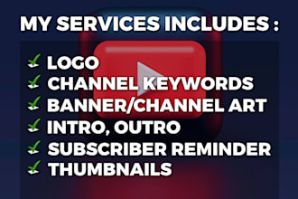 do professional youtube channel creation, branding, and SEO