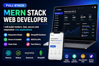 develop a modern full stack web application using react node js and mongo