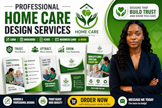 home care flyer healthcare banner nursing brochure medical logo home care leads
