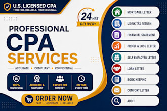 write US CPA letter, comfort letter mortgage  income verification us cpa letter