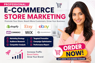 promote your shopify etsy ebay woocommerce wix squarespace marketing campaign