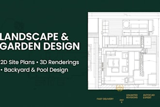 do architect landscape site plan, planting plan, backyard, hoa garden designer