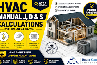 do hvac manual j, d and s calculations for permit approval