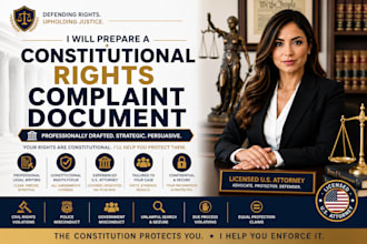 prepare a professional constitutional rights complaint document