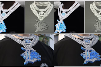 create fivem jewelry cuban chain, custom pendant, gta 5 accessories, fivem chain