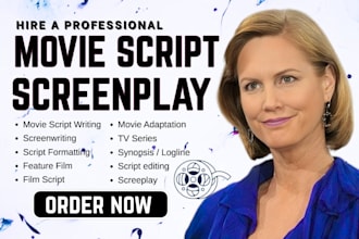 write movie script screenplay TV pilot feature film netflix style TV series