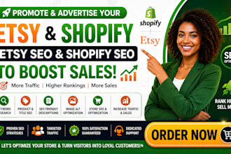 promote and advertise your etsy shopify etsy SEO shopify to boost sales