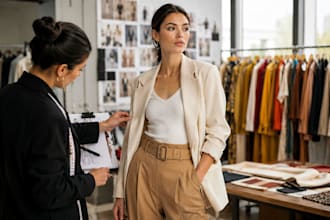 fashion stylist and advicer modelling