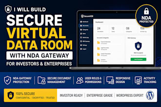 build secure virtual data room encrypted with nda gateway for enterprise website