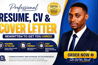professionally rewrite your resume, cv and cover letter