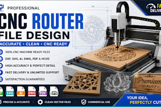 design cnc router dxf svg vector files for cnc machine cutting