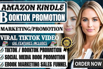 do amazon KDP book publishing booktok promotion  ebook marketing sales funnel