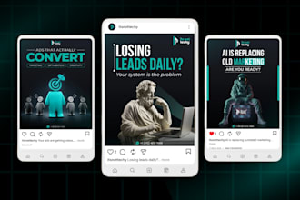 design instagram, facebook post and social media ad creative