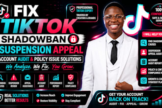 fix tiktok shadowban suspension appeal account audit and policy issues