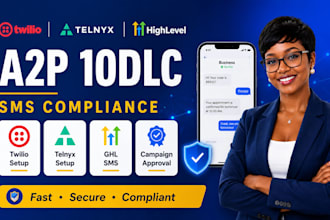 do a2p 10dlc compliance for twilio telnyx ghl ,sms marketing