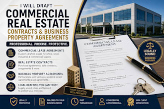 draft commercial real estate contracts and business property agreements