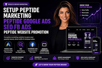 setup peptide marketing peptide google ads SEO fb ads peptide website promotion