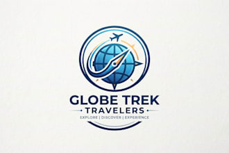 design a professional travel agency logo for your brand