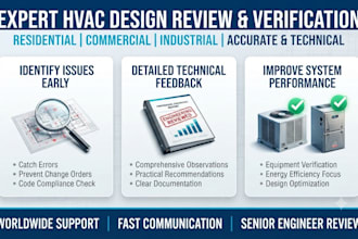review hvac design drawings plans and technical calculations
