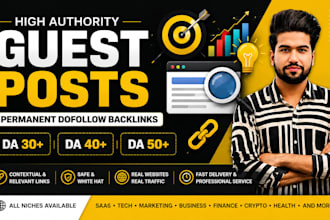 publish high authority guest posts with SEO backlinks