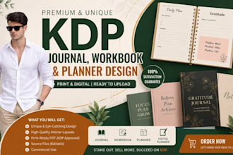 do kdp journal design, workbook, planner dairy, digital planner, format notebook