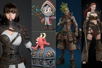 stylized 3d game character model 3d realistic character for unity unreal engine