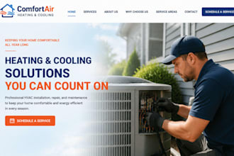 build wix hvac website squarespace heating air conditioning installation website