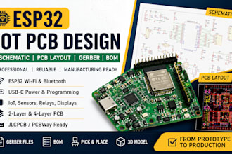 design industrial pcb, schematic, embedded system and manufacturing files