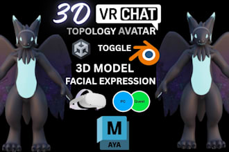 create a custom anime, furry, or realistic vrchat avatar