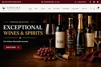 design wine shopify store wine website liquor store beverages soft drink store