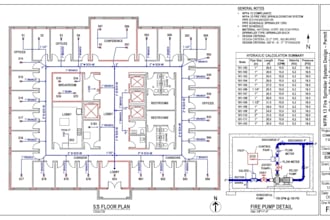design nfpa 13 fire sprinkler system and fire protection plans for USA permit
